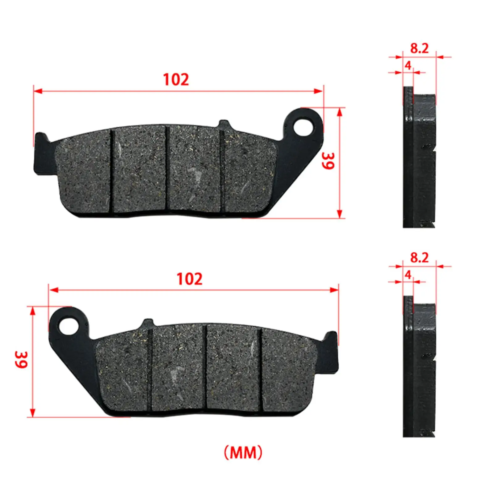 2x Motorcycle Brake Pads for Everest Kaiyue 400x Quiet Motorbike Accessories