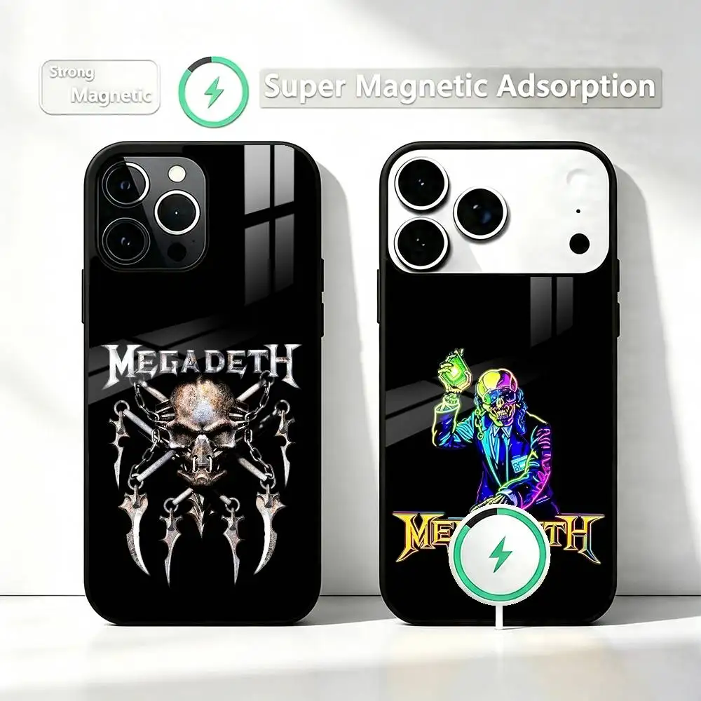 Metal-Band-M-Megadeth-Gift- Phone Case For iPhone17,16,15,14,13,12,11 Plus,Pro Supports Magnetic Wireless Charging