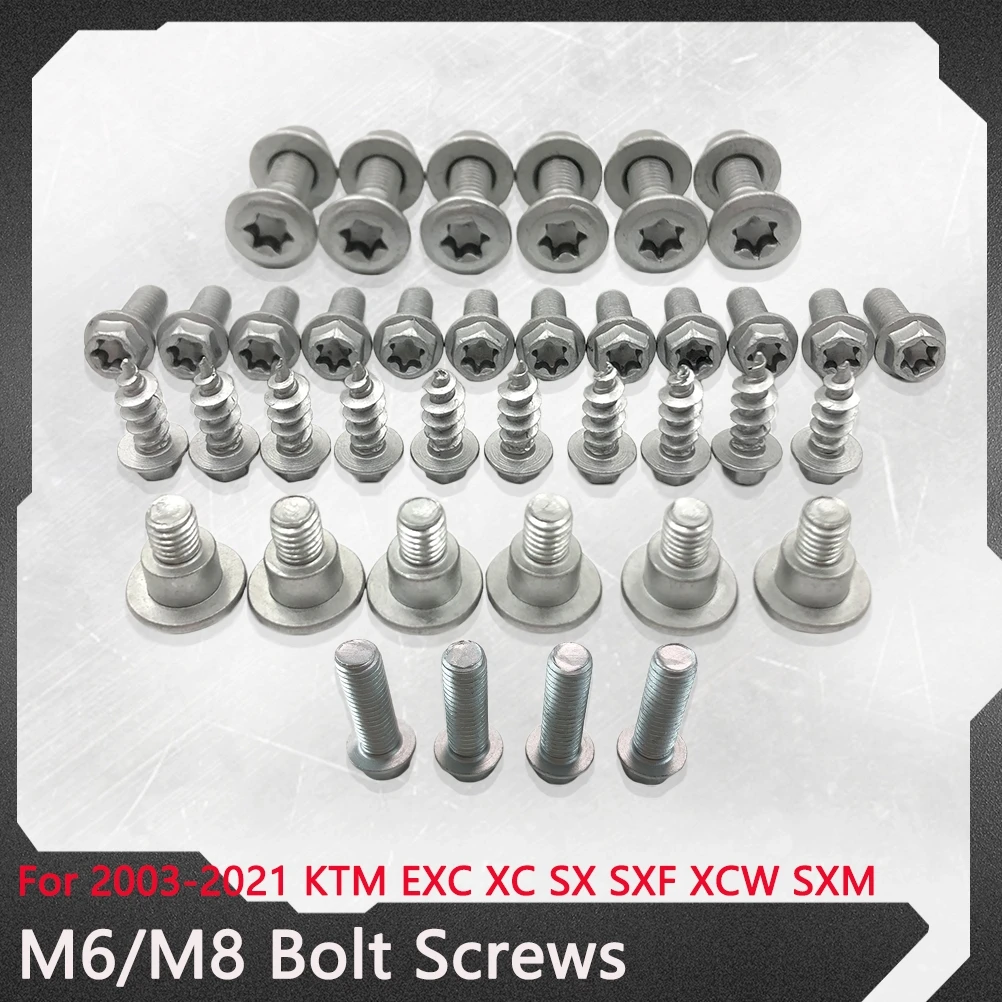 M6 M8 Motorrad Volle Schrauben Kit Blechschrauben Stoßdämpfer Platte Bremsscheibe Schutz Mutter Gabel Tieferlegung Schuh Für KTM EXC XC SXF