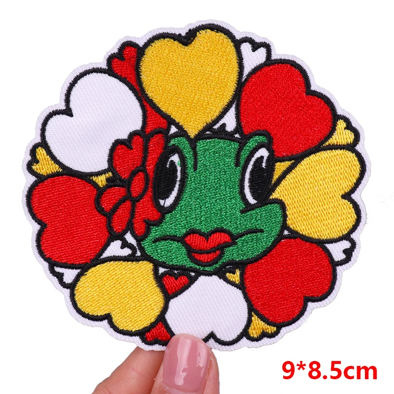Nederland Oeteldonk embleem geborduurde patches kikker patch Nederland carnaval patches voor kleding uniform DIY opstrijkbare patches