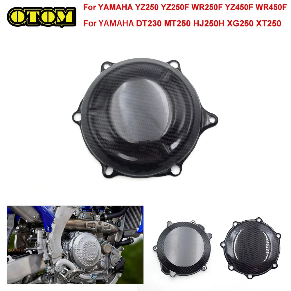

For YAMAHA Motorcycle Clutch Cover Engine Carbon Fiber Protector Guard XT250 XG250 YZ250F YZ450F WR250F WR450F DT230 MT250 YZ125