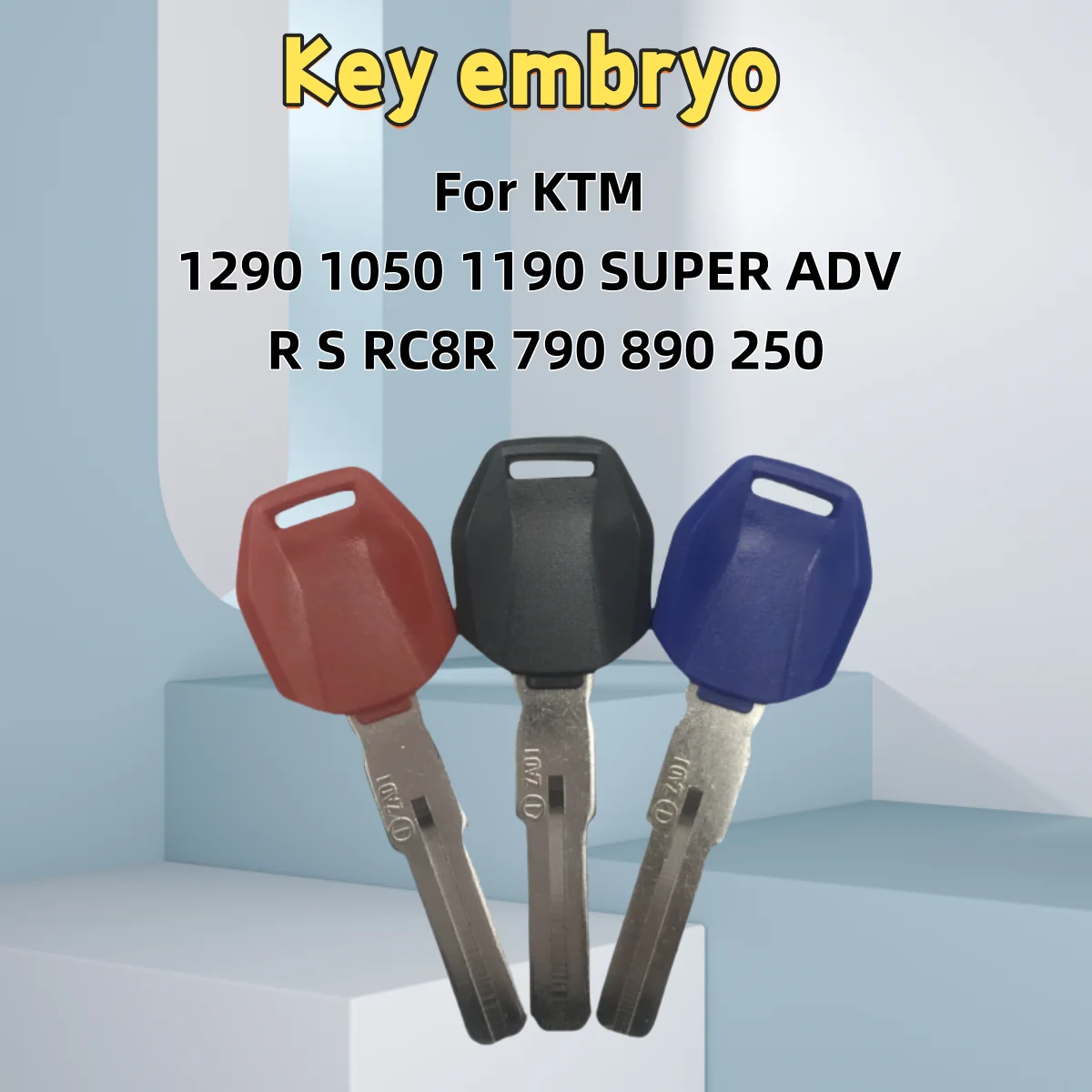 For KTM 1290 1050 1190 SUPER ADV R S RC8R Blank Key Motorcycle Replace Uncut Keys can be placed anti-theft chip 790 890 250