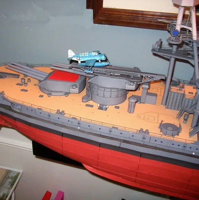 1:250 USS Arizona BB-39 Battleship Cardmodel DIY 75cm=30" Long Card Paper Model Kit Puzzles Handmade Toy DIY