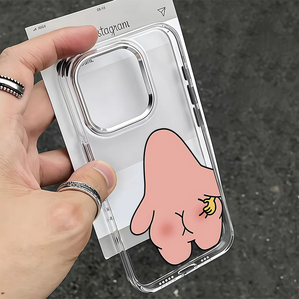 Funda para iPhone 17e 17 16e 16 15 14 13 12 11 mini Pro Max X XR XSMAX Air Plus, transparente suave con diseño de Bob Esponja 2