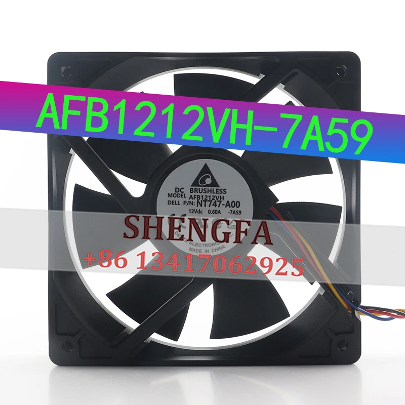 

Delta 12V 0.60A 12025 High air Volume Chassis Dual Ball Chassis 120x120x25MM AFB1212VH-7A59 Cooling Fan with 12CM