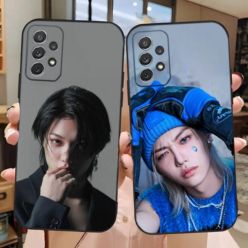 Kpop F-Felix L-Lee Phone Case For Samsung Galaxy A13,A21s,A22,A31,A32,A52,A53,A71,A80,A91 Soft Black Phone Cover