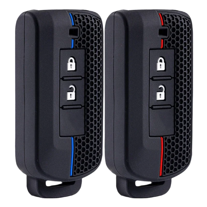 Funda de llave de 2 botones para Mitsubishi Xpander Outlander ASX Pajero Eclipse Cross Montero funda de silicona para mando a distancia de coche