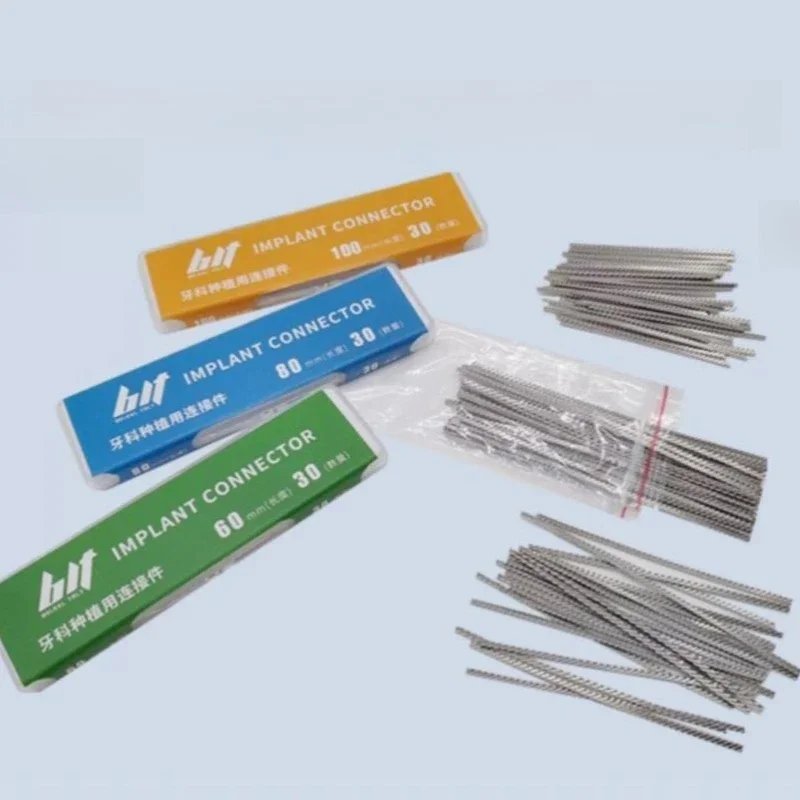 30Pcs/Box Dental Implant Connector Stainless Wire for Overdenture MU Impant Wire can be Welded or Bonded MU Strengthener