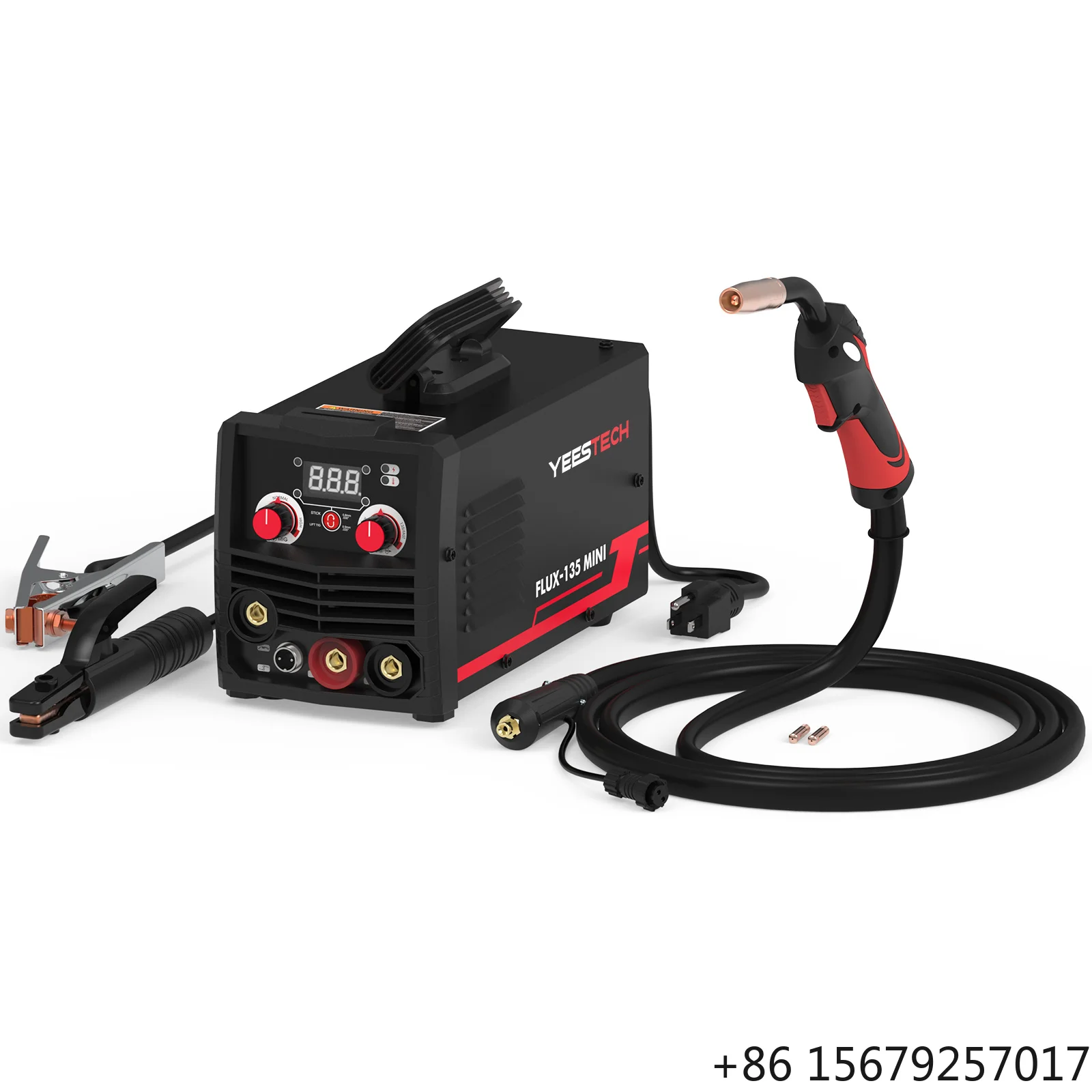 YEESTECH  FLUX-135 MINI 135Amp MIG Welder 110V Flux Core Gasless Solid Wire Welder 3-in-1 MIG/Lift TIG/Stick Welding Machine