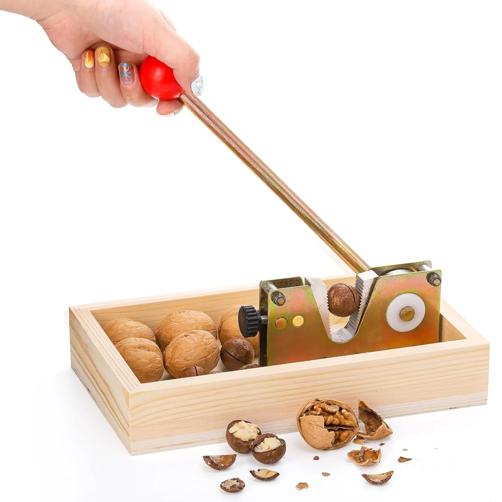 Manual Nutcracker Nut Tongs Heavy Duty Nut Cracker Macadamia Pecan Walnuts Nut Cracker Opener Tool Peeling Machine for Hazelnuts