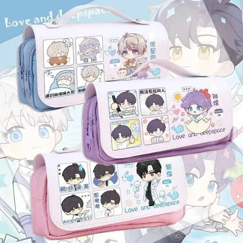 

Игра Love And Deepspace Косплей Rafayel Zayne Xavier ткань Оксфорд студенческая сумка-ручка из искусственной кожи с откидной крышкой пенал канцелярские принадлежности