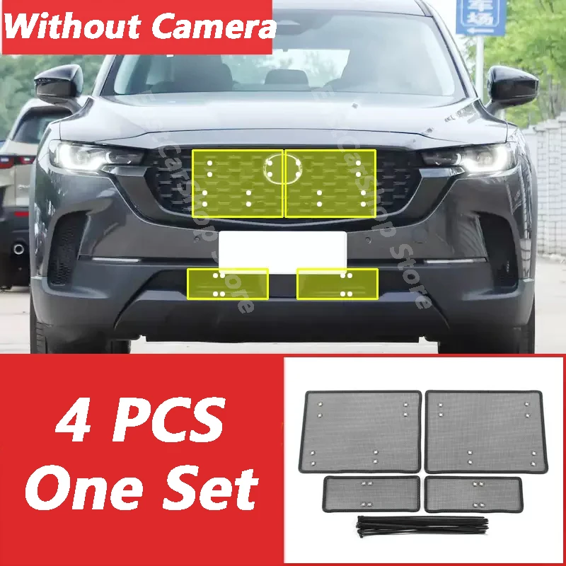 For Mazda CX50 CX-50 2023 2024 2025 Car Front Middle Insect Screen Mesh Grille Insert Net Anti-mosquito Protect Dust Accessories