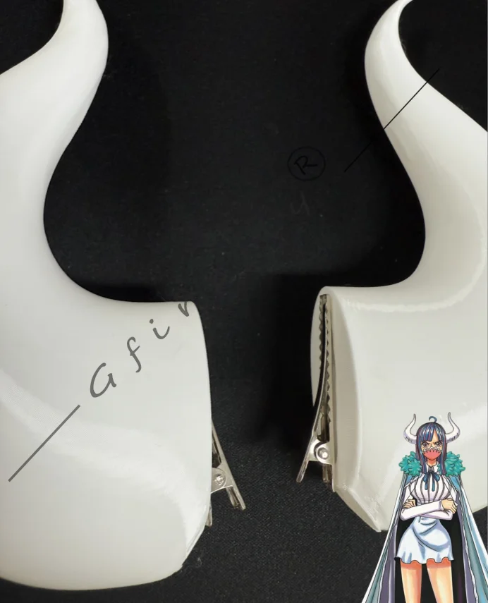 Universal White Devil Horn Prop Headwear for Anime Ox Horn Cosplay Accessories Halloween Comic-Con Show Hairpin Accessories view 5
