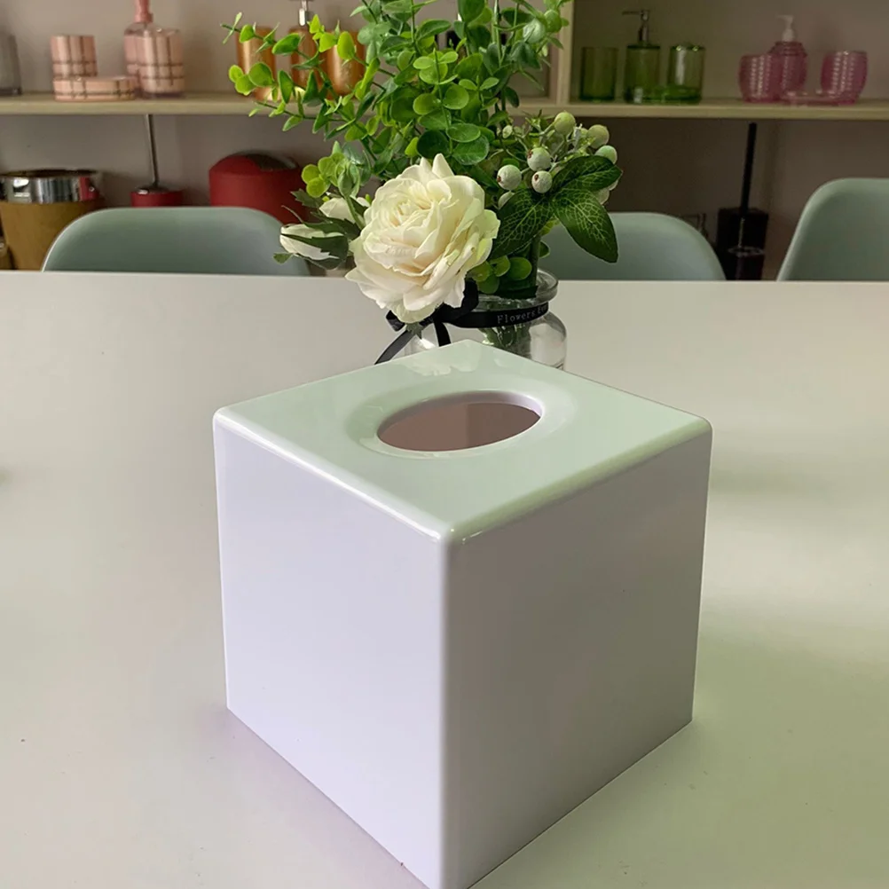 

Plastic Tissue Box Holder Large Capacity Square Napkin Container For Bathroom Bedroom Office Tissues Cube Box Paper Towel