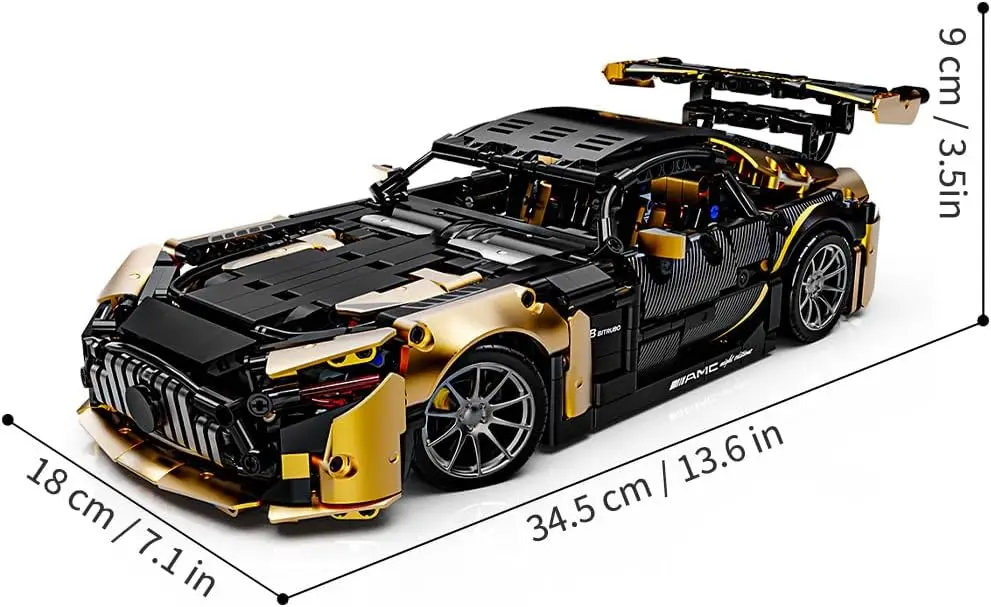Technical 1:14 MOC Building Set Raceing Model, Sports Car Building Blocks ToysAdults Kits，Super Cars for Adult，Collectable Model Car Building Kit(1368pcs)