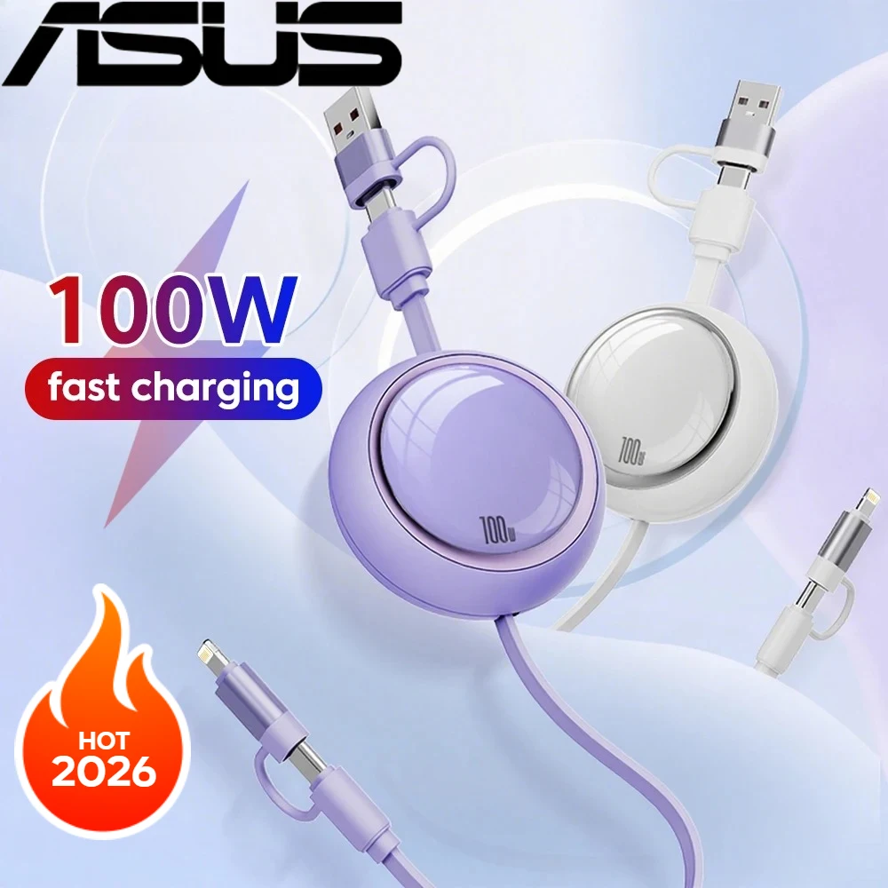 ASUS ? câble de charge rapide Type C 1M 100W, cordon de données rétractable USB C vers USBC pour 17 Pro Max 15Plus Samsung Huawei Xiaomi ASUS ? câble de charge rapide Type C 1M 100W, cordon de données rétractable USB C vers USBC pour 17 Pro Max 15Plus Samsung Huawei Xiaomi