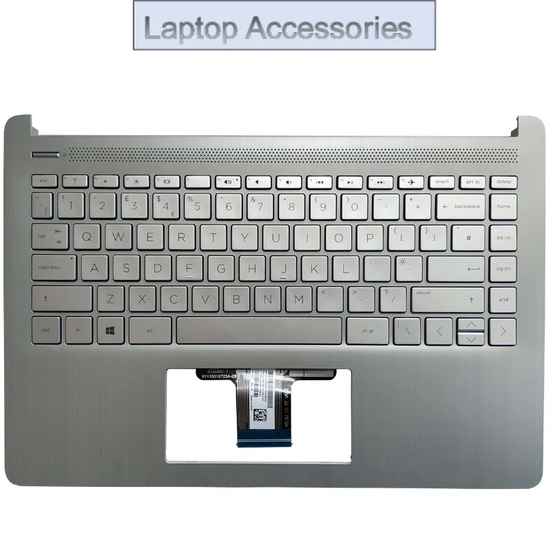 

For HP Pavilion 14-DQ 14S-DR 14Z-FQ TPN-Q221 UK KEYBOARD Palmrest Upper Cover