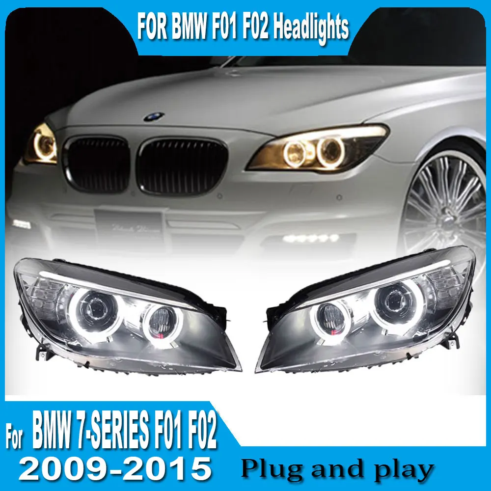 LED Lights For BMW 7 Series F01 Headlights F02 2009-2014 LED Car Lamps Daytime Running Lights Dynamic Turn Signals Plug and play