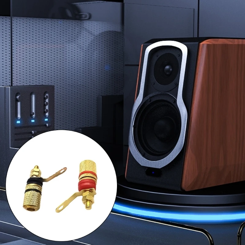 Banana Plug Connectors Sound Socket 4mm Binding Post For  Amplifiers Speaker Terminals Board Gold Plated Electronic Adapter