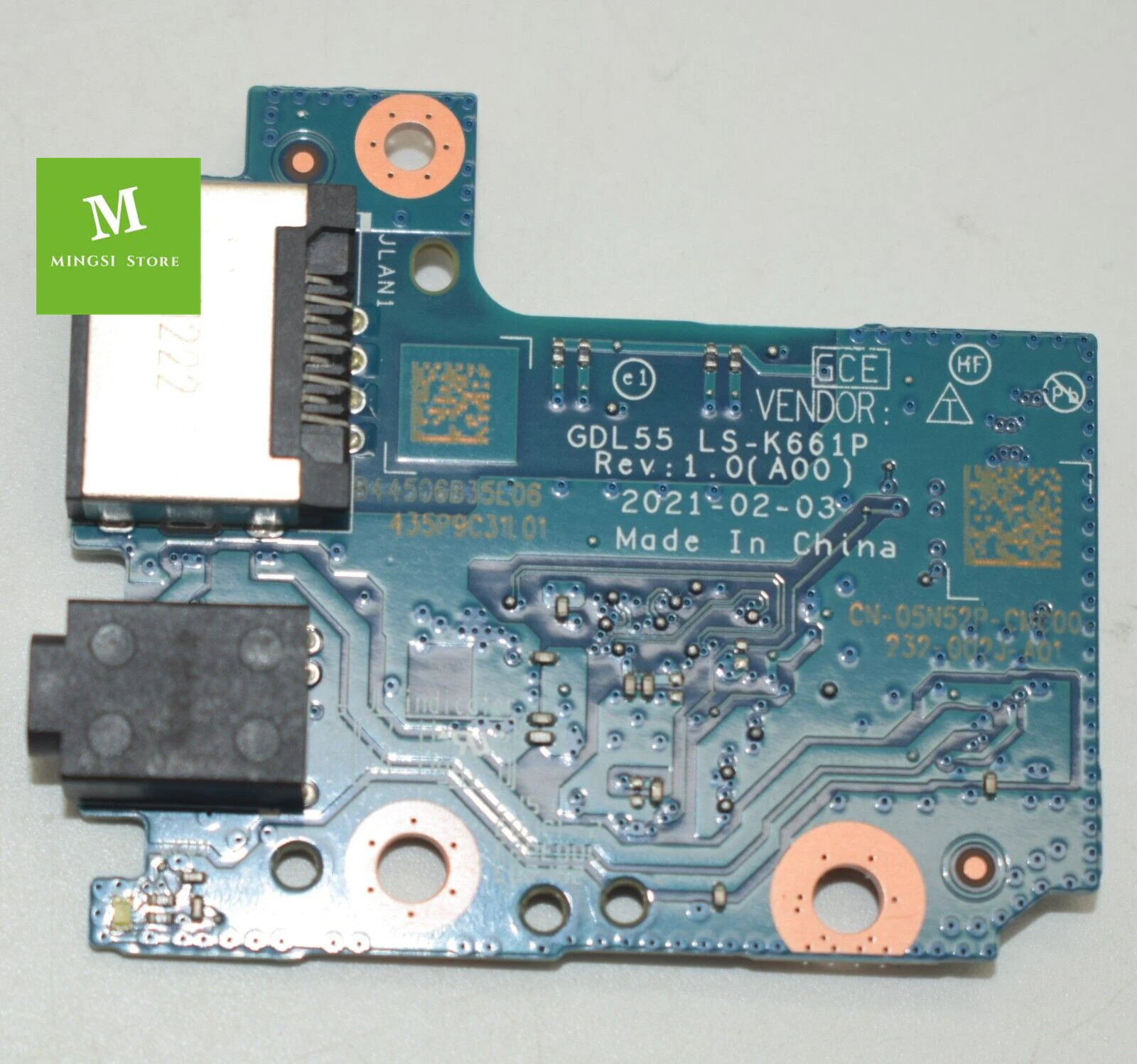 05N52P GDL55 LS-K661P RJ45 Lan Board Audio Board FOR Dell G15 5510 5511 5N52P