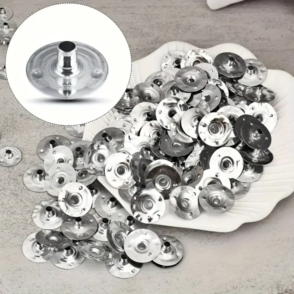 100/200/500/1000 Stück 12,5mm (0,5 Zoll) Metall-Dochthalter für DIY Aromatherapie-Kerzen Ideal für Kerzenherstellungs-Enthusiasten – Detail 4