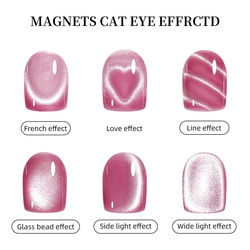 3-in-1 Cat Eye nagel magnetische stok liefde hart slang patroon Franse Cat Eye nagel magneet UV gel polish effect manicure ontwerp tool