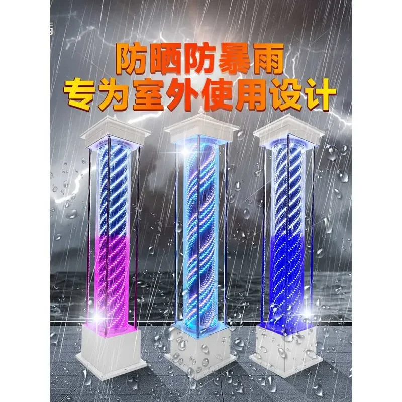 LED Hair Light Box Sign Barber Shop Floor Display Beauty Store Outdoor Advertising Signage Waterproof Bright Visual