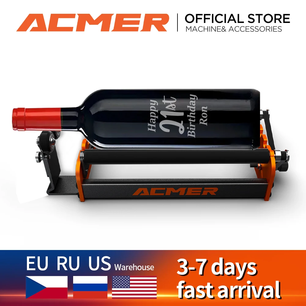 

ACMER M2 Laser Rotary Roller Module Y-axis Rotary Roller 360° Rotating For Cylindrical Spherical Ring-shaped Objects Most Laser