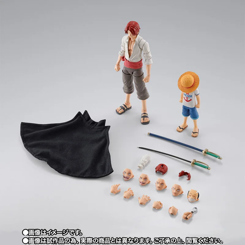 بانداي S.H.Figuarts قطعة واحدة شانكس والقرد D لوفي الطفولة عمل الشكل حقيقية SHF أطقم منمذجة شخصيات كرتونية نموذج الهدايا