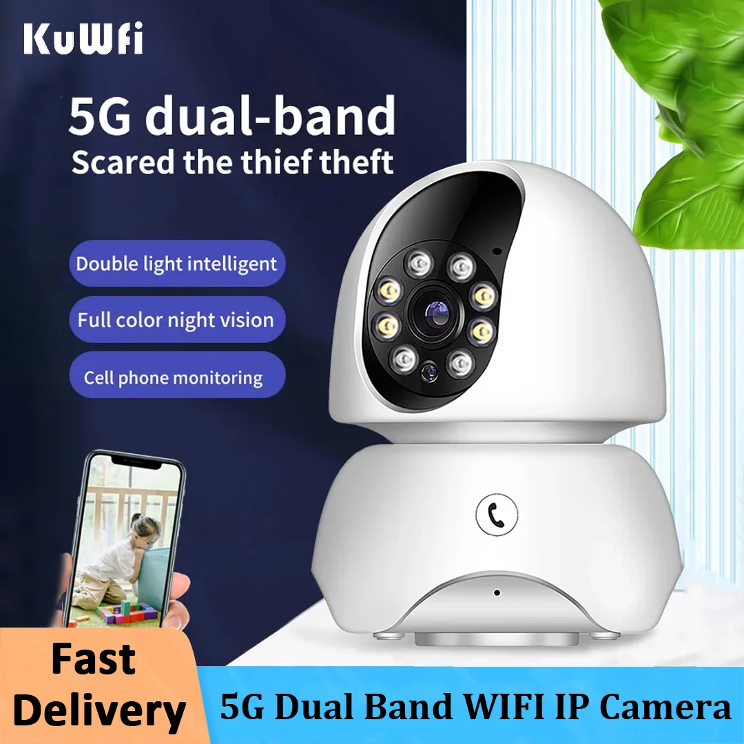 

KuWFi Smart Mini WiFi IP Camera Indoor Wireless Security Home CCTV Wireless IP Surveillance Camera 1MP With Auto Tracking