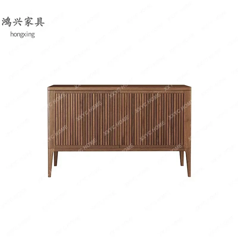 CX  North America, solid wood dining side cabinet simple new Chinese storage, Nordic shoe cabinet double door side cabinet