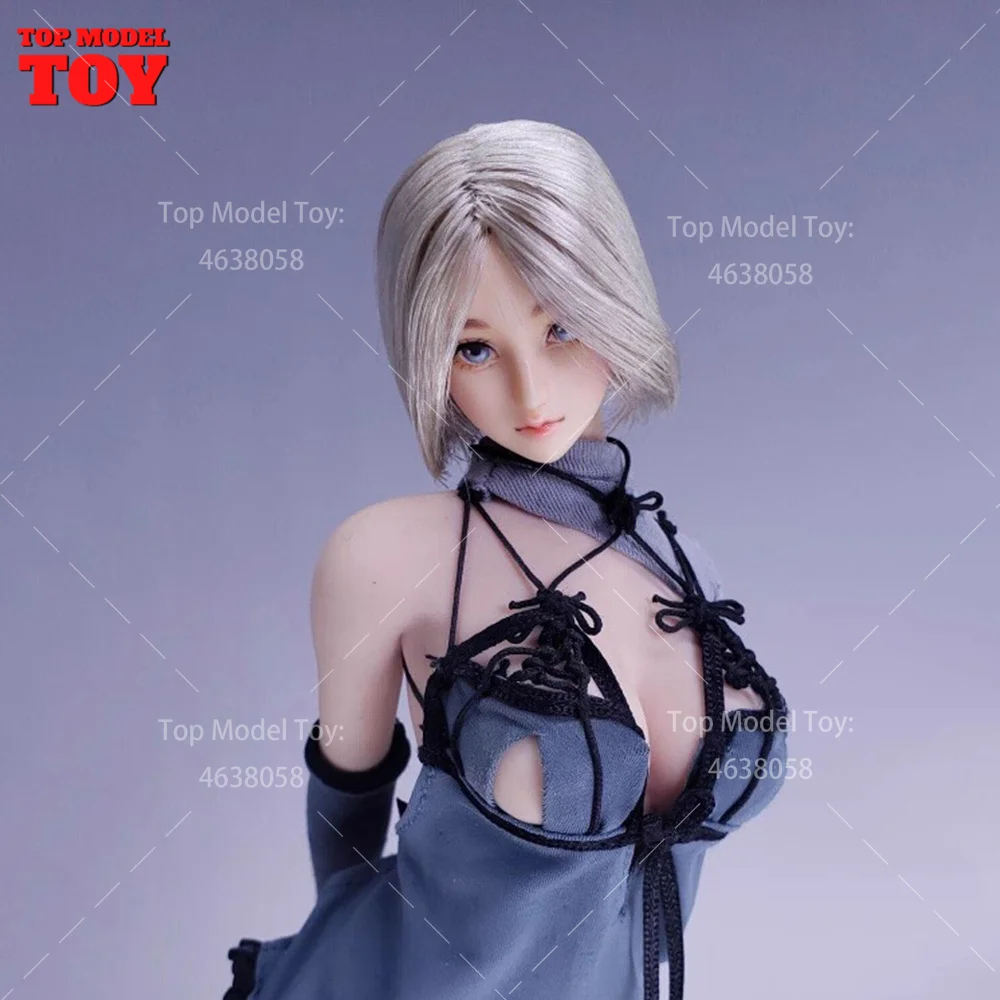 1/6 Customization Beauty Girl Obitsu Light Gray Short Hair Model For 12