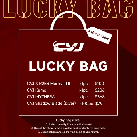 CVJ Lucky Pack: Surprise Sound Set with High Quality Earphones CVJ X R2E3 Mermaid 2 CVJ Kumo CVJ MYTHERA CVJ Shadow Blade