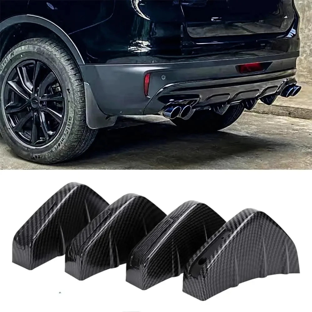 

Car Rear Bumper Diffuser Caps Universal Rear Bumper Diffuser Lip Splitter Fin Trim Cap Shark Fin Spoiler for BMW E60 E46 E90 F10