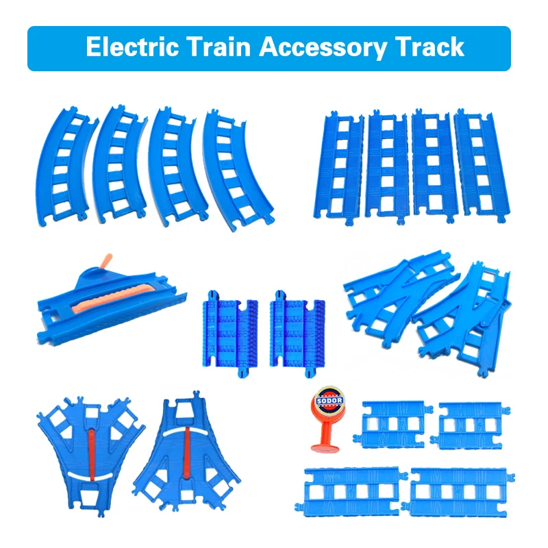 Various Plastic Track Accessories Electric Wood Train Track Accessories Curve/Straight/Cross Track The Boy\'s Beloved Gift X5