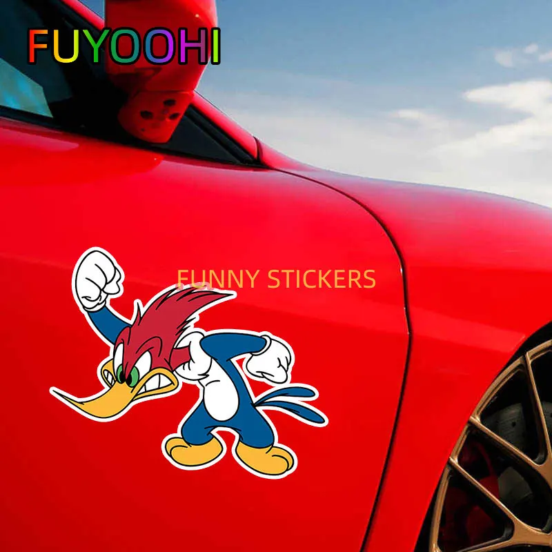 

FUYOOHI Funny Stickers Exterior Accessories Creativity Decal for Woodpecker Car Sticker Waterproof Decors on Bumper Rear Window