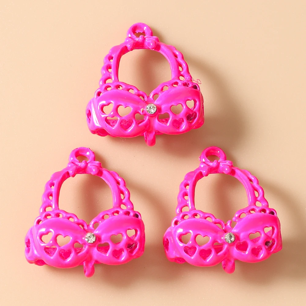 Leslie 5 Stück Neonfarbene Sommer-Strand Sexy Bikini Anhänger für DIY Ohrringe Halsketten Handgemachter Schmuckherstellung – Detail 9