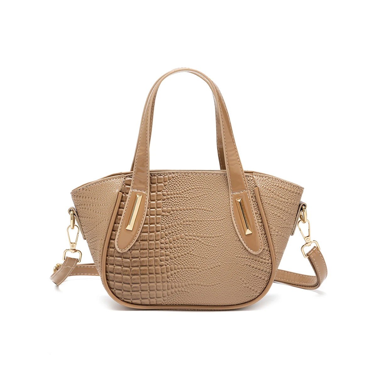 

Изысканная и экологически чистая сумка из искусственной крокодиловой кожи, подходит для повседневного ношения и делового ношения, с удобной ручкой и плечевым ремнем, вмещающая мобильный телефон, ключи, кошелек и косметика.