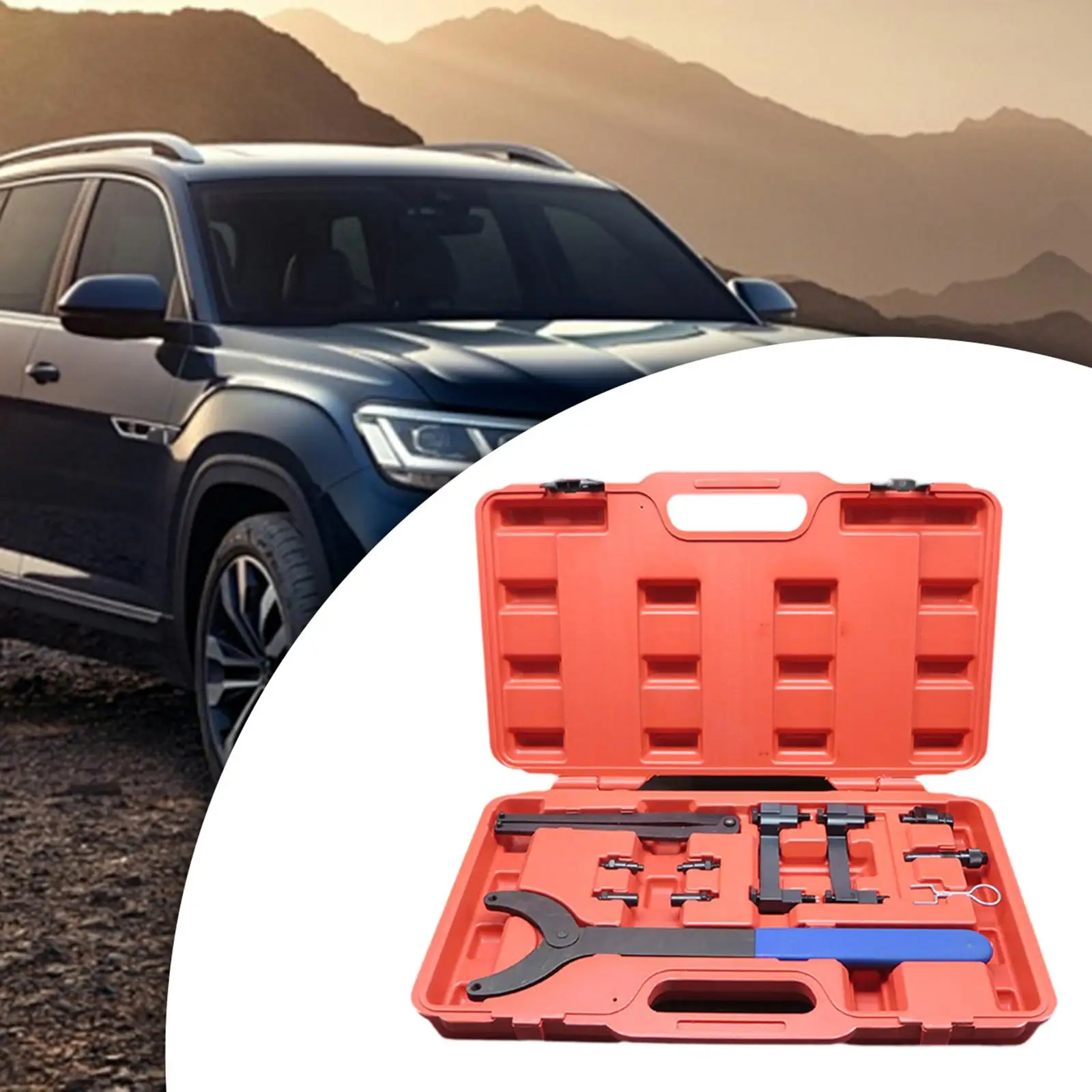 Conjunto de ferramentas de sincronização do motor portátil fácil de usar ferramentas de reparo para Audi 2.4L