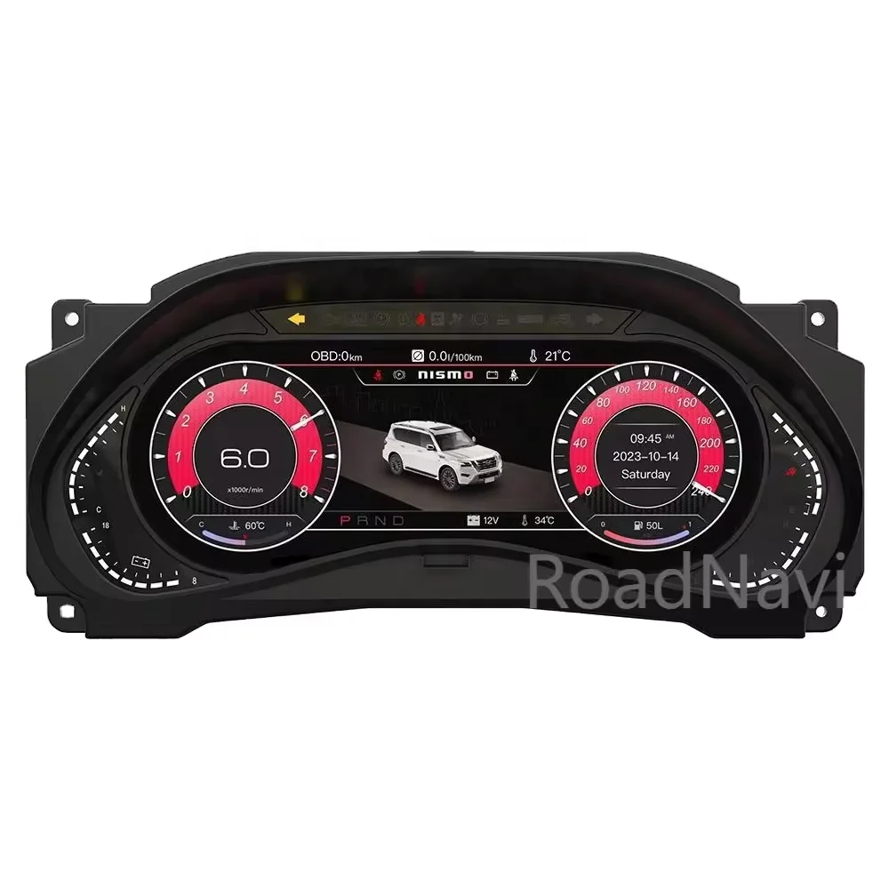 RoadNavi Car Digital Cluster for Armada Patrol Y62 2010-2024 Lcd Speedometer Multifunctional Instrument Dashboard