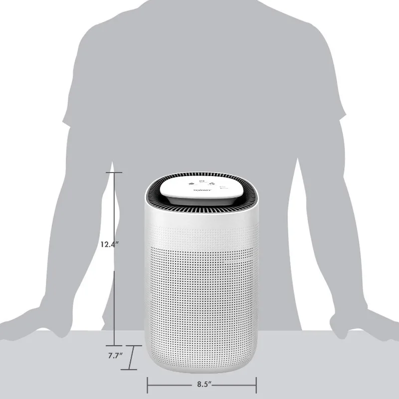مزيل رطوبة الهواء Tenergy Sorbi 1000 مل مع وظيفة تنقية، فلتر HEPA الحقيقي، إيقاف تلقائي، تحكم باللمس، سرعة هواء قابلة للتعديل