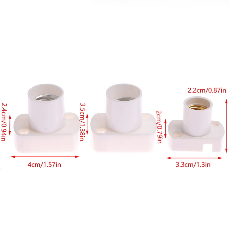 1Pc White Mini Screw Lamp Base E12 E14 E17 Supporto Lamp Holder Light Bulb Socket Holder Adapter Lamp Fixing Base Accessories