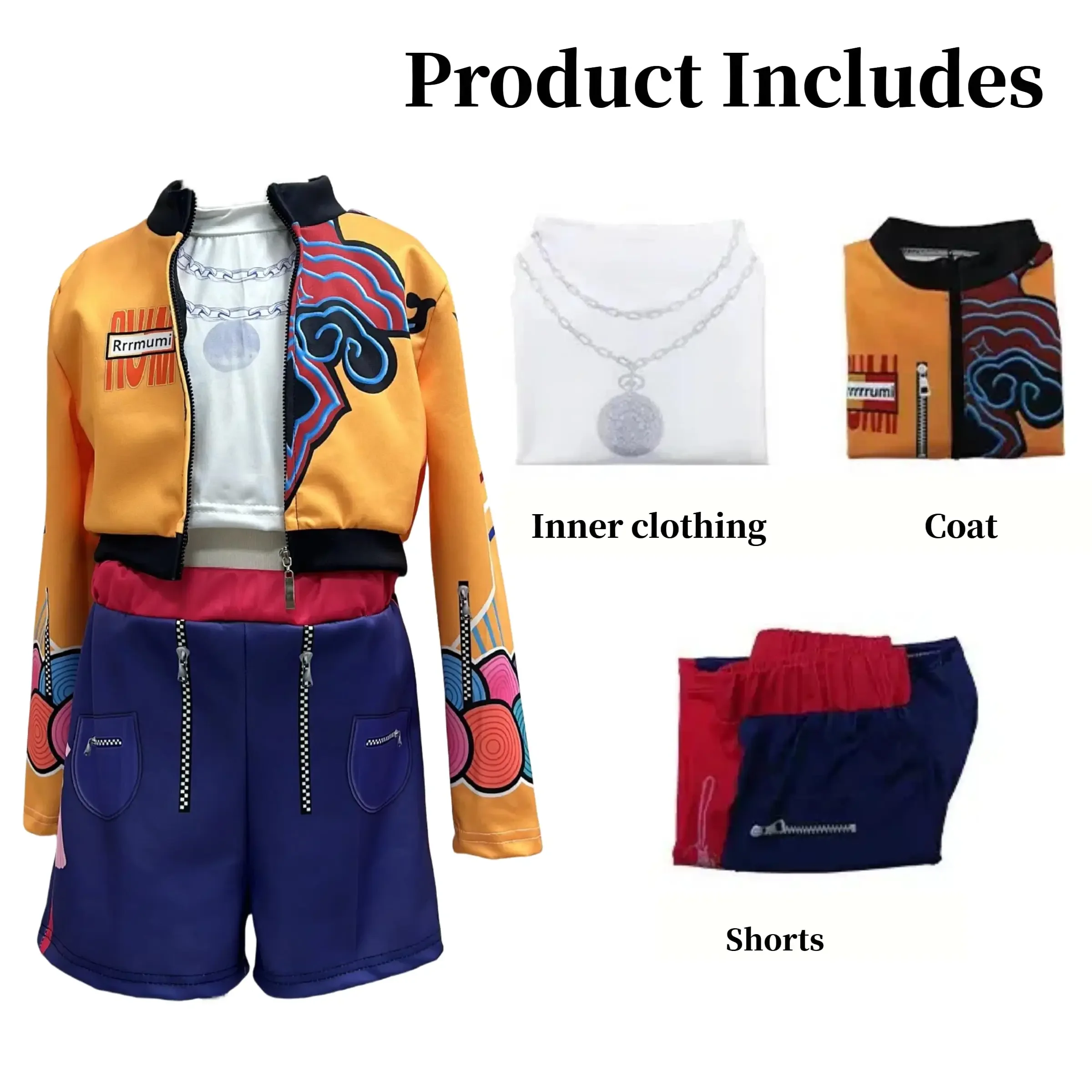 

Boy Girls Costume Zoey Rumi Mira Cosplay Pop Singers Womens Halloween Outfits with Accessories