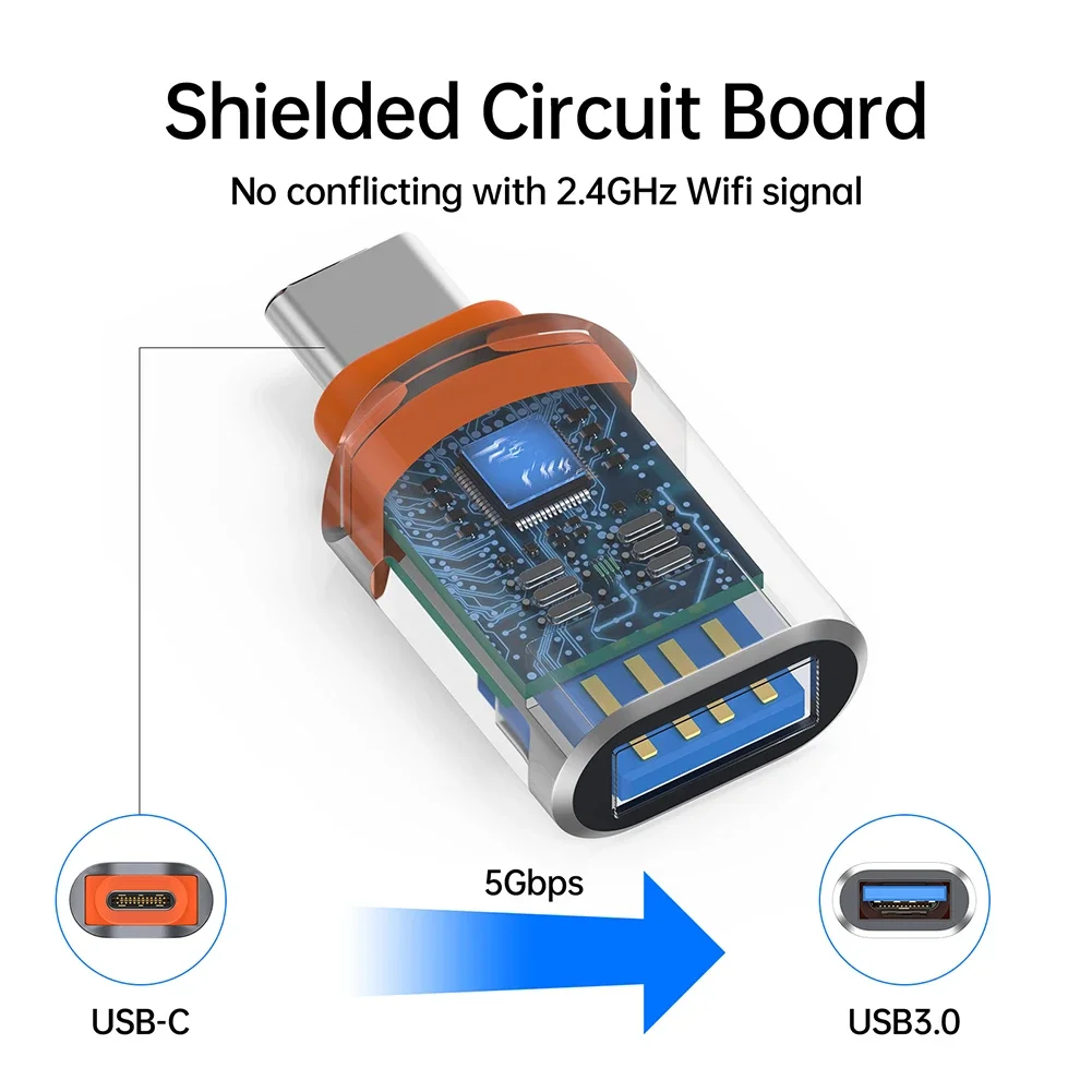 휴대용 USB 3.0 OTG 어댑터, 아이폰 14, 13, 12, 11 프로용, USB C 타입 커넥터, IOS용 USB 3.0 어댑터