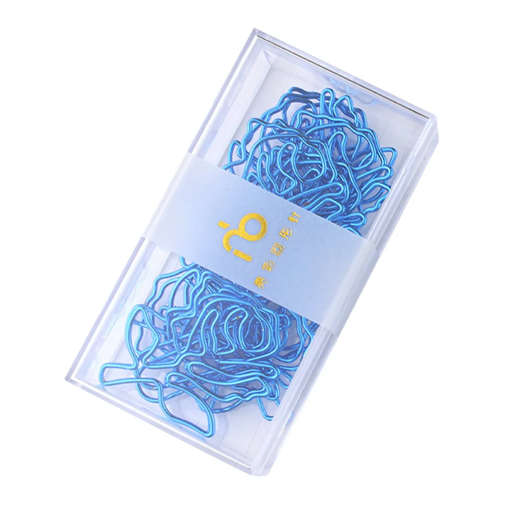 

10 Pcs Blue Rose Paper Pin Small and Convenient Paperclips Shaped Special Notebook Iron Delicate Photo