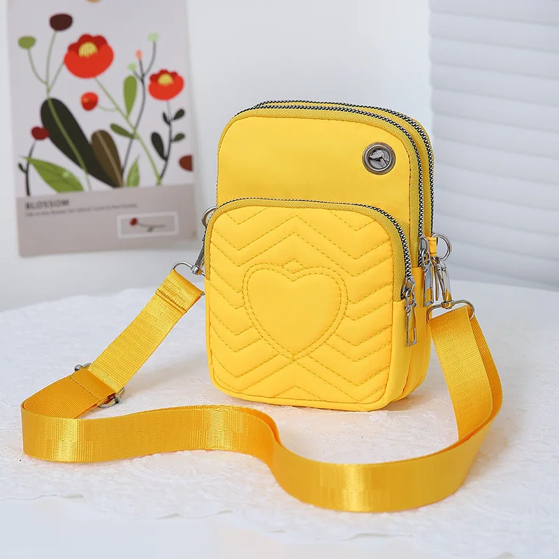 

2025 новая женская сумка через плечо для мини-мобильного телефона, кошелек через плечо с вышивкой из холста