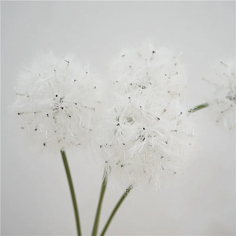 Lmitation Flower Single European Dandelion Craft Display Glass Cover Flower DIY Wedding Party Home Decoration Accessories