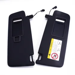 Black Car Front Sun Visor Panel With Makeup Mirror Light For VW Golf 7 Jetta MK7 T-Cross Passat B8 CC E-Golf T-Roc ID6 X