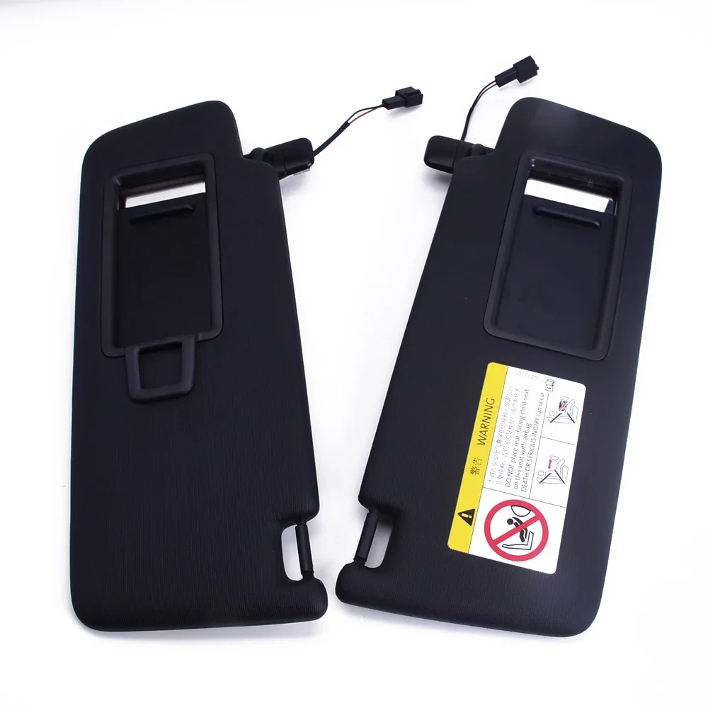Czarny panel przedniej osłony przeciwsłonecznej z oświetleniem lusterka do makijażu do VW Golf 7 Jetta MK7 T-Cross Passat B8 CC E-Golf T-Roc ID6 X