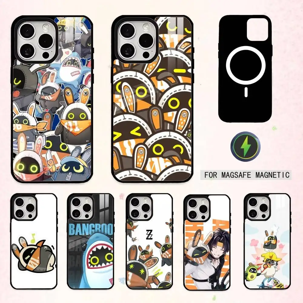 

Game Zenless Z-Zone Zero Bangboo Phone Case For iPhone17,16,15,14,13,12,11 Plus,Pro Max Magnetic For Magsafe Wireless Charging